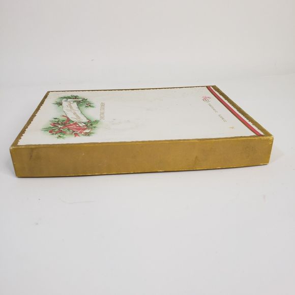 Vintage 60s Season's Greetings Christmas Stationery Set Embossed 24 Sheets Bells - Picture 8 of 11